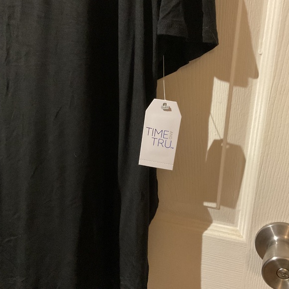NWT Black Time and Tru Crew Neck Tunic Tee - Picture 4 of 5